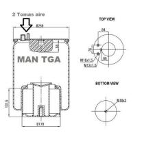 TruckIng 0293045 - Fuelle suspensión MAN TGA